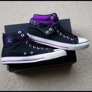 Converse All Star Fold Down Purple & Black Unisex Shoes Size 5 Men/Size 7 Women